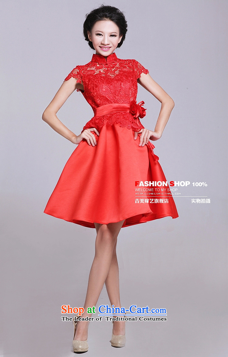 Wedding dresses bride small stylish bows service improvement 2015 New 6021 red retro lace short qipao short M picture, prices, brand platters! The elections are supplied in the national character of distribution, so action, buy now enjoy more preferential! As soon as possible.