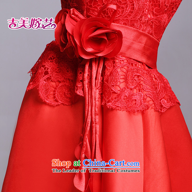 Wedding dresses bride small stylish bows service improvement 2015 New 6021 red retro lace short short of Qipao M Kyrgyz-american married arts , , , shopping on the Internet