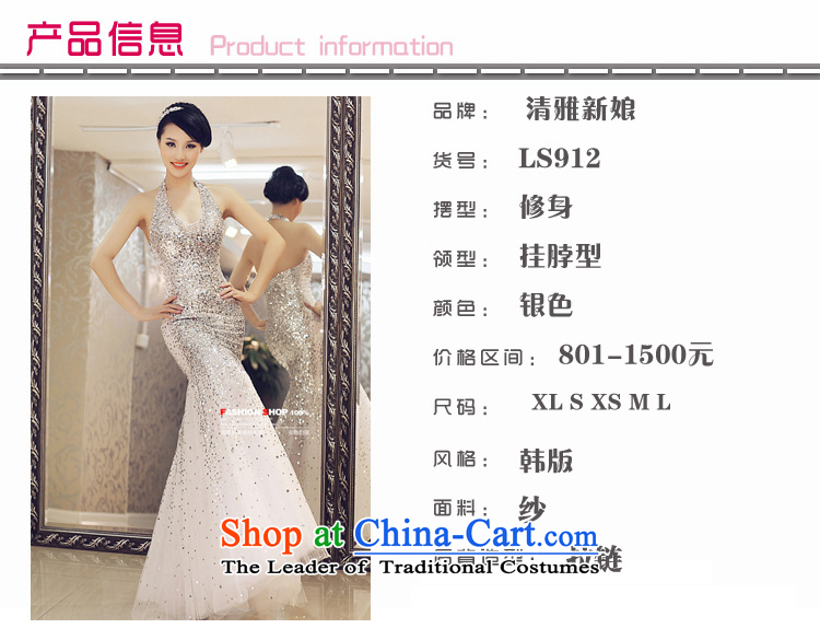 Wedding dress Kyrgyz-american married arts new hang history 2015 Long crowsfoot LS912 wedding dress bridal dresses bows SERVICE SILVER L picture, prices, brand platters! The elections are supplied in the national character of distribution, so action, buy now enjoy more preferential! As soon as possible.