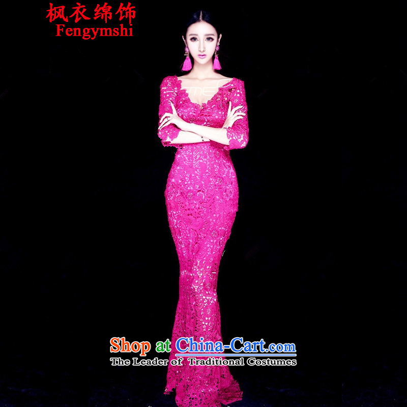 Maple Yi Min International 2015 new wedding dresses lace crowsfoot Sau San in cuff skirt long skirt 1279 better RED M