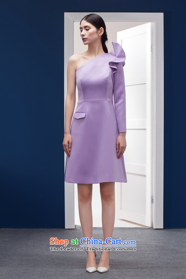 Mr Abraham YE'S original designer brands Light Violet satin shoulder billowy flounces decorated light dress with a light purple M picture, prices, brand platters! The elections are supplied in the national character of distribution, so action, buy now enjoy more preferential! As soon as possible.