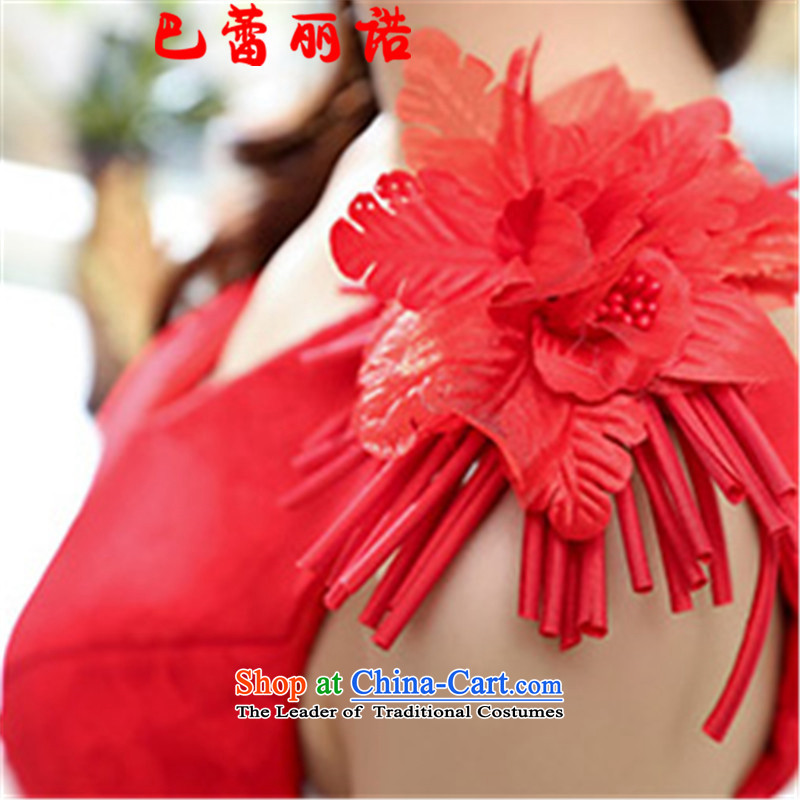 The buds of 2015 New Lai straps shoulder bridesmaid mission Sau San small dress short skirt, bows to the Purple Bar Lei Li of the XL, , , , shopping on the Internet