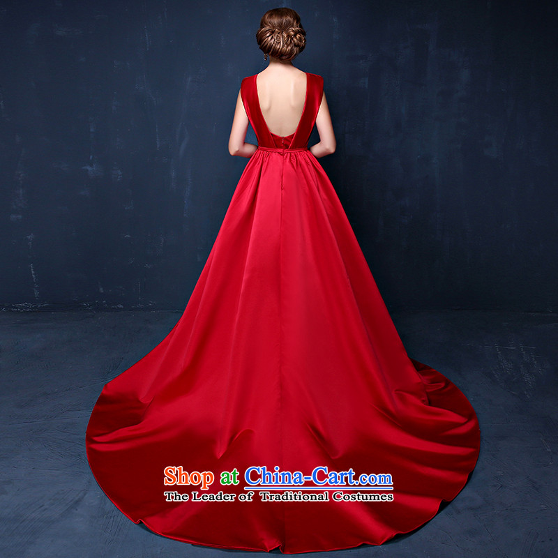 The bride dress Summer 2015 New 2 shoulder length, wine red tail bows to larger graphics thin wine red dress banquet PUERTORRICANS waist 2.0), Mrs Alexa Lam Roundup , , , shopping on the Internet