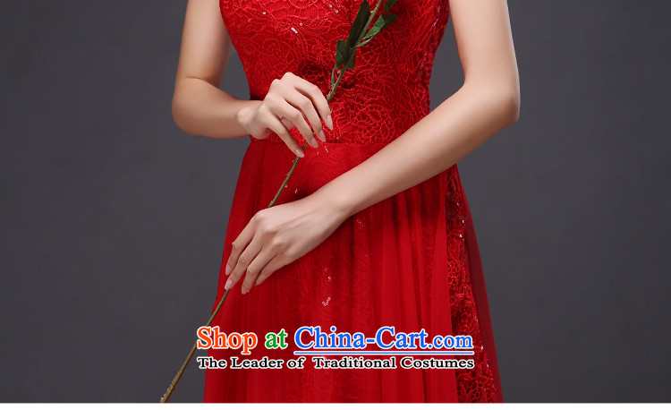 Tslyzm marriages bows dress long 2015 new bows to the autumn and winter shoulders video thin lace Korean style banquet evening dresses red red S picture, prices, brand platters! The elections are supplied in the national character of distribution, so action, buy now enjoy more preferential! As soon as possible.