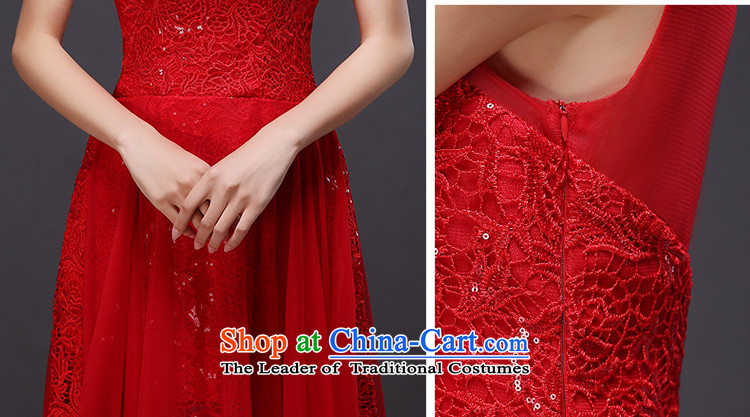 Tslyzm marriages bows dress long 2015 new bows to the autumn and winter shoulders video thin lace Korean style banquet evening dresses red red S picture, prices, brand platters! The elections are supplied in the national character of distribution, so action, buy now enjoy more preferential! As soon as possible.