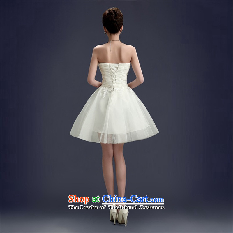 Joshon&joe wedding dresses bridesmaid sister troupe stage Service graduated from small Dress Short white, small short skirt straps lace picture color xl,joshon&joe,,, shopping on the Internet