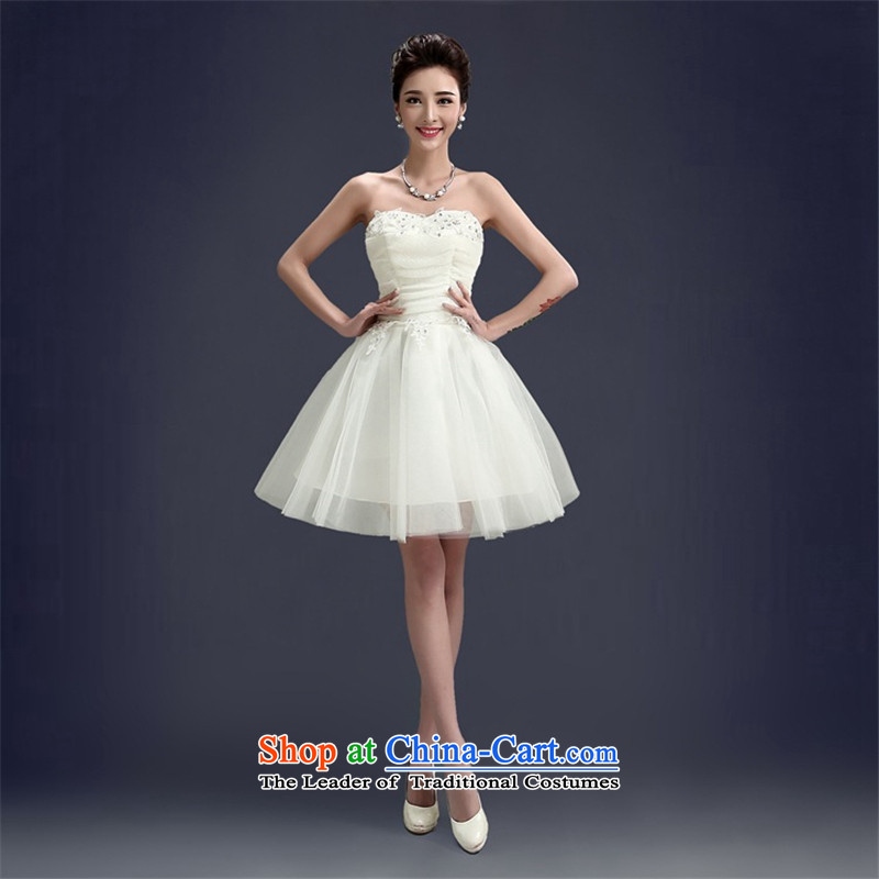 Joshon&joe wedding dresses bridesmaid sister troupe stage Service graduated from small Dress Short white, small short skirt straps lace picture color xl,joshon&joe,,, shopping on the Internet