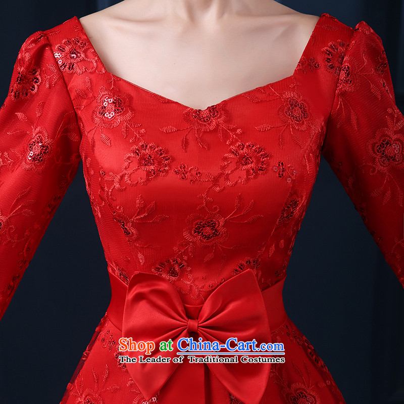 7 7 color tone 2015 new marriage, bridal bows red dress uniform pregnant women can be customized L039 Red 7 Cuff XXL, 7 color 7 Tone , , , shopping on the Internet