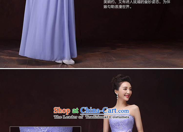 Jacob Chan bridesmaid service long large bridesmaid in the summer and autumn of 2015 new dresses, purple shoulder moderator female sister married B erase flower skirt chest L picture, prices, brand platters! The elections are supplied in the national character of distribution, so action, buy now enjoy more preferential! As soon as possible.