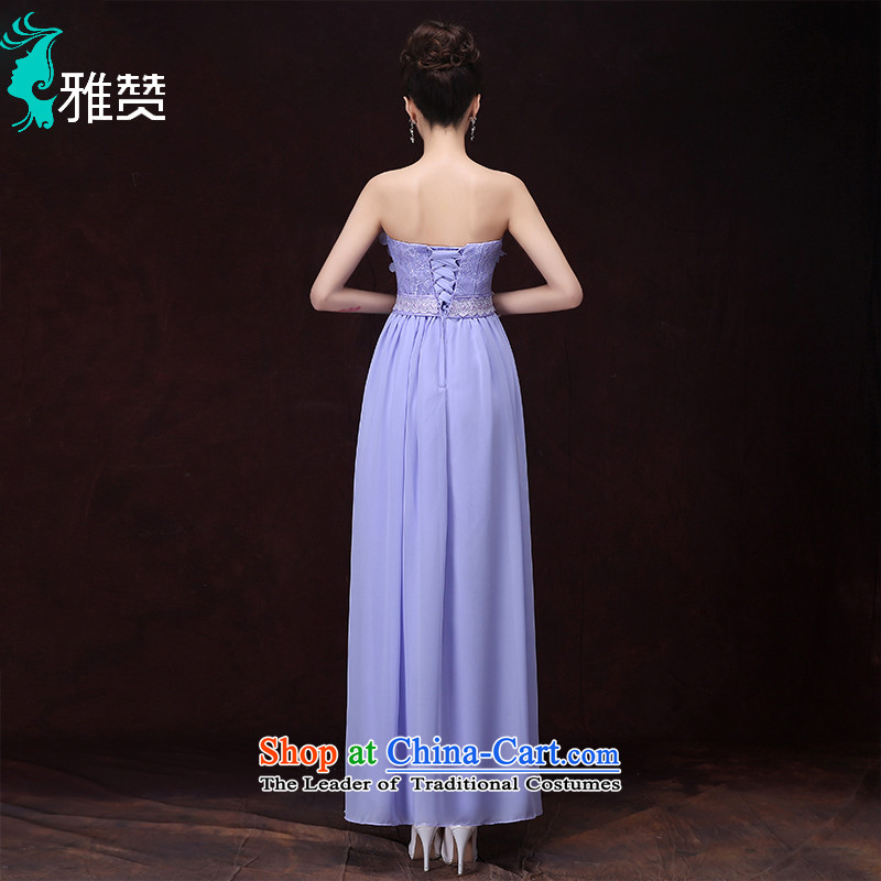 Jacob Chan bridesmaid service long large bridesmaid in the summer and autumn of 2015 new dresses, purple shoulder moderator female sister married B erase flower skirt chest , L, Jacob Chan (YAZAN) , , , shopping on the Internet