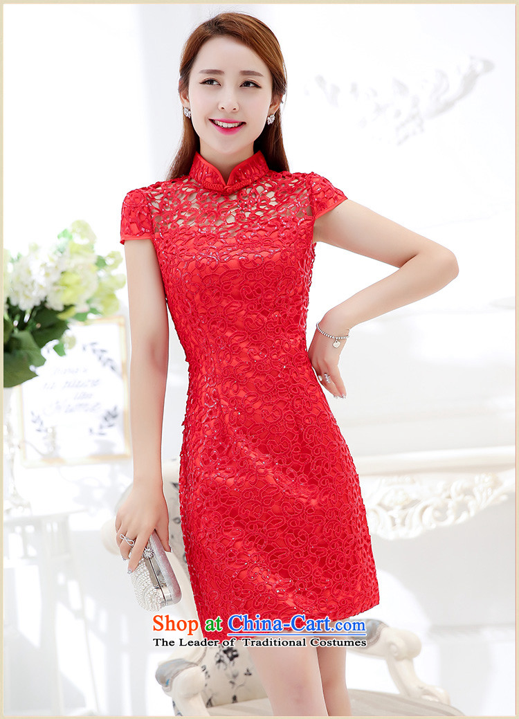 The buds of 2015 New Lai dress marriages red short skirts bridesmaid services bows dress Chinese Lace Embroidery Tang dynasty retro Phoenix wedding RED M picture, prices, brand platters! The elections are supplied in the national character of distribution, so action, buy now enjoy more preferential! As soon as possible.