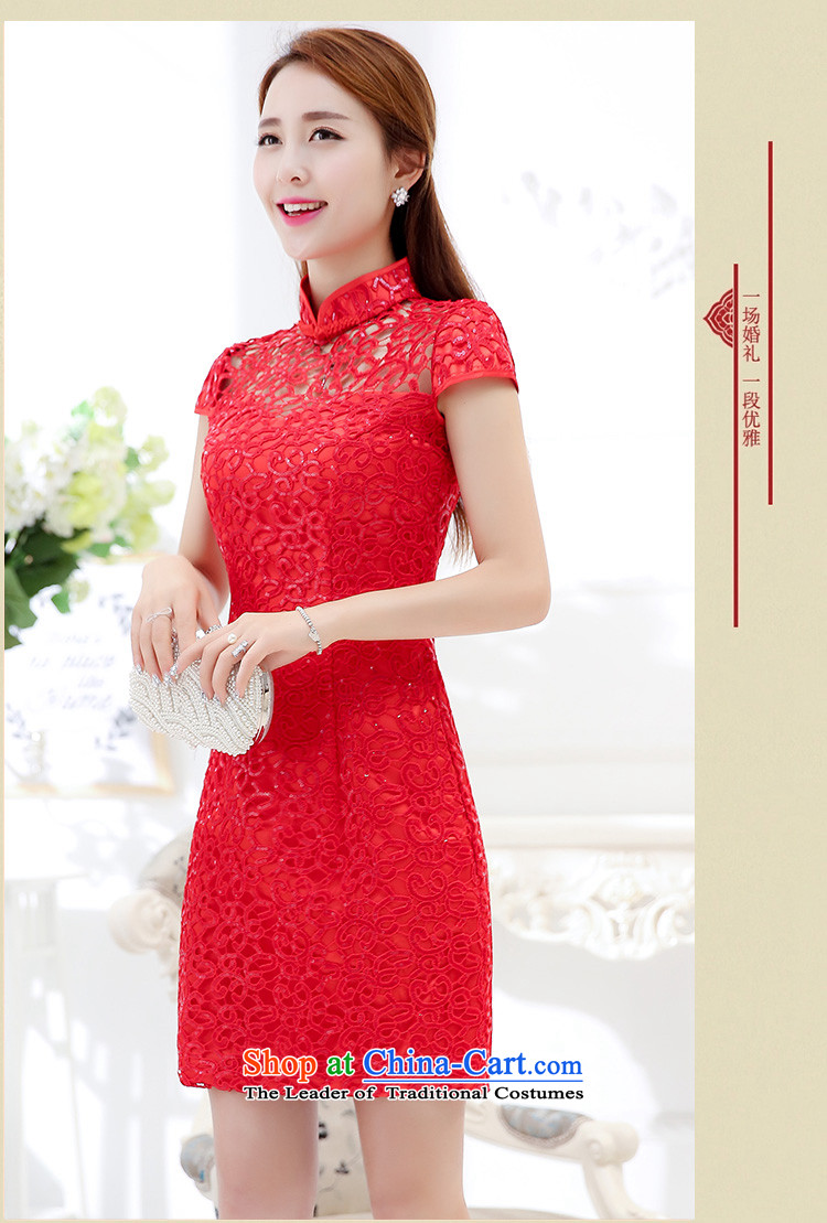 The buds of 2015 New Lai dress marriages red short skirts bridesmaid services bows dress Chinese Lace Embroidery Tang dynasty retro Phoenix wedding RED M picture, prices, brand platters! The elections are supplied in the national character of distribution, so action, buy now enjoy more preferential! As soon as possible.