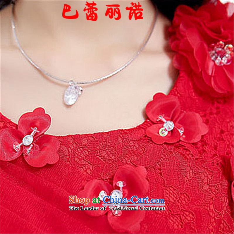 The buds of 2015 New Lai Princess chest blossoms silk OSCE root yarn back bows dress banquet service bon bon skirt sleeveless dresses White XL, Lei Li of the , , , and shopping on the Internet