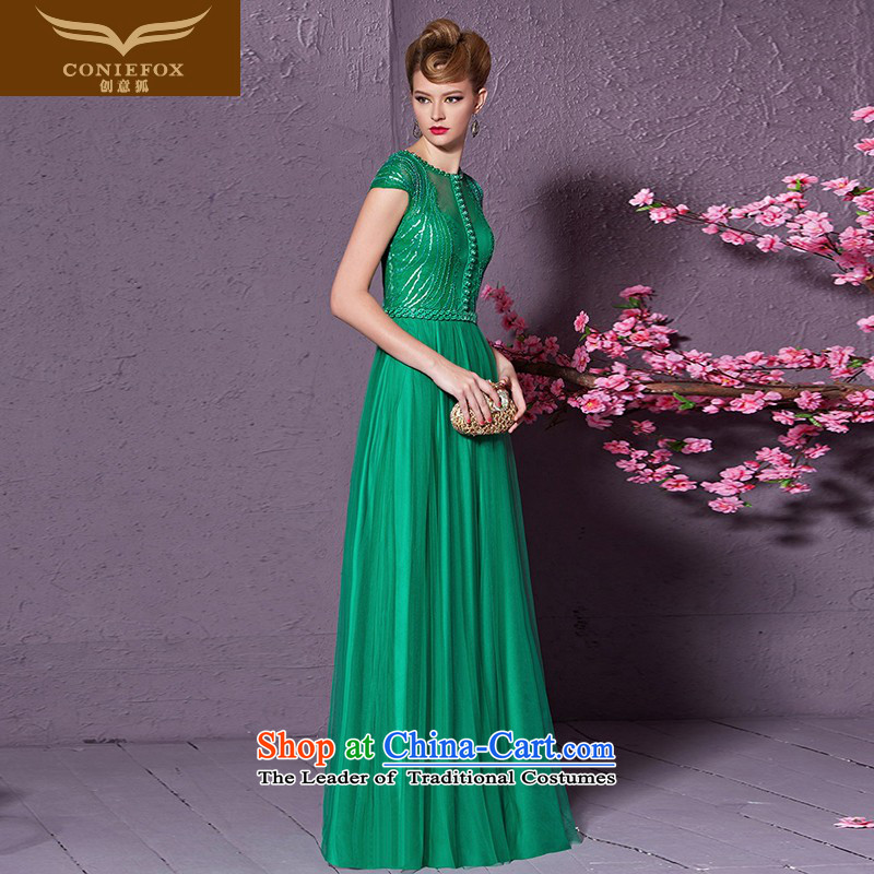 Creative New stylish 2015 Fox On-chip package shoulder evening dresses evening banquet dress long under the auspices of the annual meeting of the Sau San dress uniform 30898 bows green XXL, creative Fox (coniefox) , , , shopping on the Internet