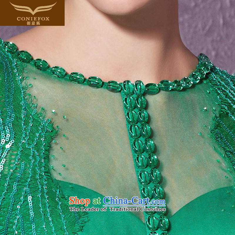 Creative New stylish 2015 Fox On-chip package shoulder evening dresses evening banquet dress long under the auspices of the annual meeting of the Sau San dress uniform 30898 bows green XXL, creative Fox (coniefox) , , , shopping on the Internet