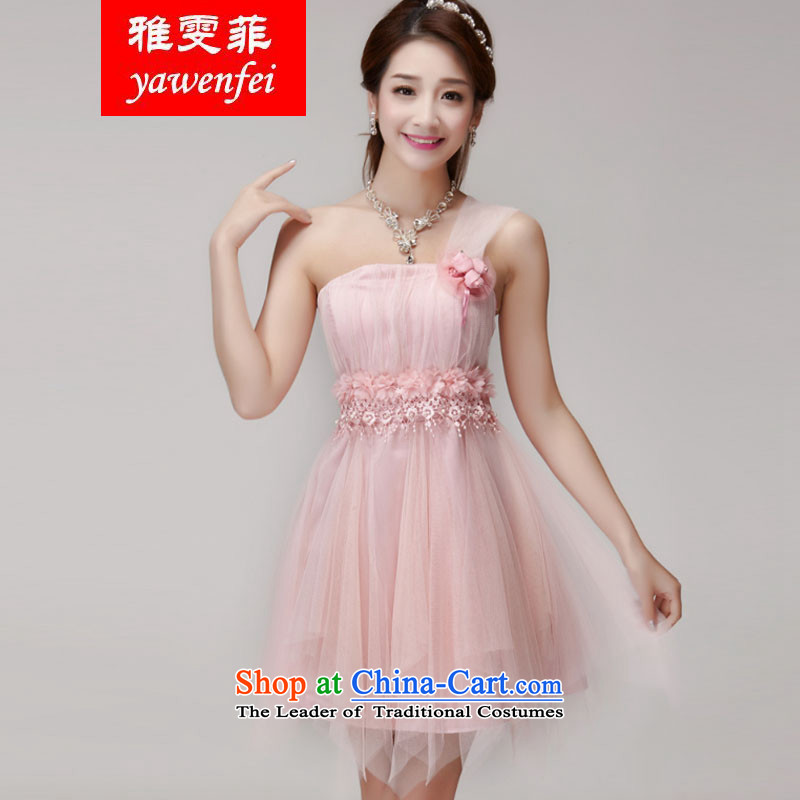 Ya Man Fei bridesmaid services 2015 new bridesmaid mission dress evening dresses and sisters skirts banquet in a small dress summer short apricot , L, Ya Man (yawenfei) , , , shopping on the Internet
