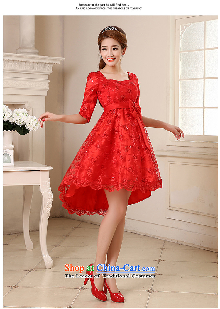 7 7 color tone bride bows services 2015 new summer pregnant women marry wedding dresses Red Dress Short, high waist VIDEO IN RED L050 thin female cuff XL Photo, prices, brand platters! The elections are supplied in the national character of distribution, so action, buy now enjoy more preferential! As soon as possible.