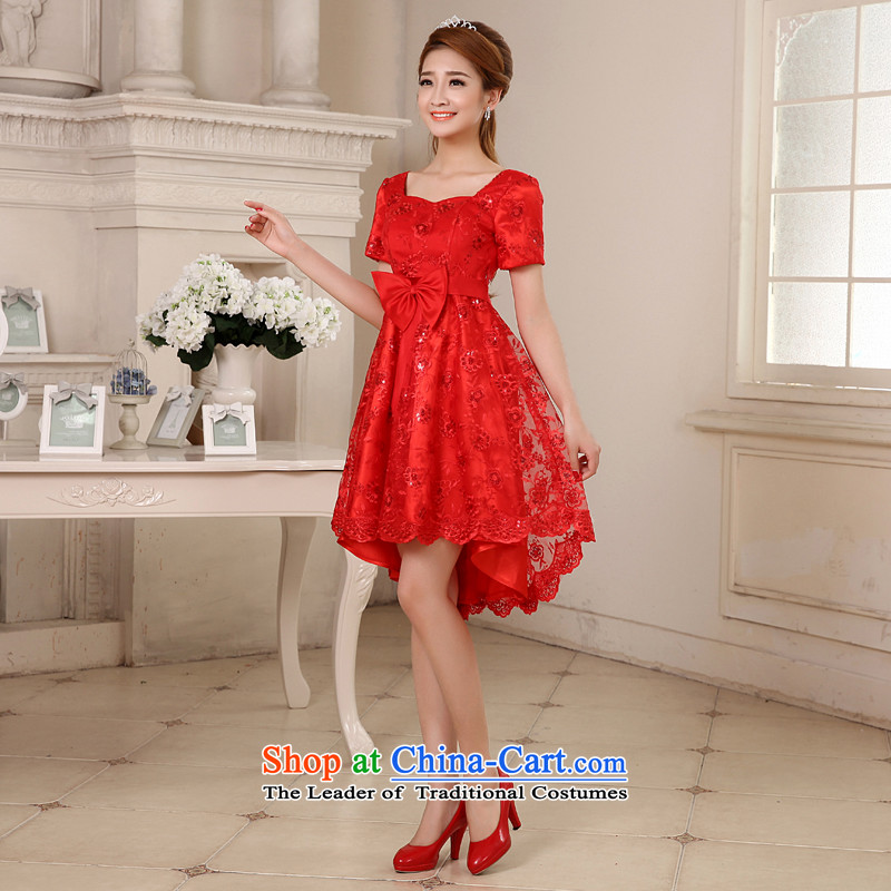 7 7 color tone bride bows services 2015 new summer pregnant women marry wedding dresses Red Dress Short, high waist VIDEO IN RED L050 thin female cuff XL, 7 color 7 Tone , , , shopping on the Internet