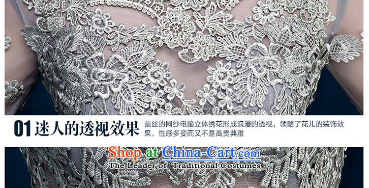 2015 Summer bride high-end evening dresses marriage gray long drink service lace engraving female wedding light gray M picture, prices, brand platters! The elections are supplied in the national character of distribution, so action, buy now enjoy more preferential! As soon as possible.