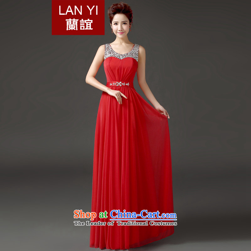In the autumn of 2015, Friends new bride wedding dress bows services version won thin shoulders to red dress banquet will preside over new S waistline 1.9 feet code