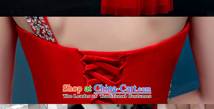 The Holy her in the summer of 2015, the new bride satin and fashion Beveled Shoulder Ms. shoulder bows dress red L picture, prices, brand platters! The elections are supplied in the national character of distribution, so action, buy now enjoy more preferential! As soon as possible.