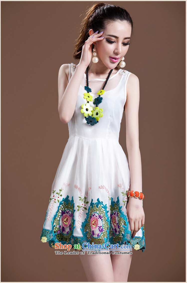 Korea Pu esher  fragmented new women's western princess bon bon skirt embroidered embroidery OSCE root yarn dresses generation 2636029115 white L picture, prices, brand platters! The elections are supplied in the national character of distribution, so action, buy now enjoy more preferential! As soon as possible.