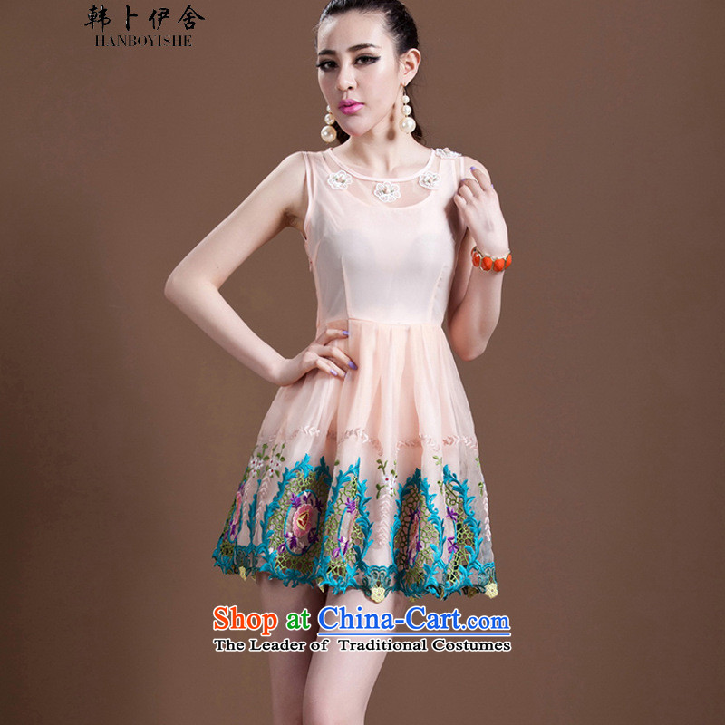 Korea Pu esher  fragmented new women's western princess bon bon skirt embroidered embroidery OSCE root yarn dresses generation 2636029115 white L, Won Bin Abdullah Esher (HANBOYISHE) , , , shopping on the Internet