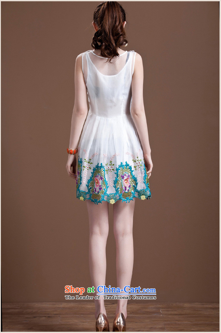 Hong Tai spring  new delta women WESTERN PRINCESS bon bon skirt embroidered embroidery OSCE root yarn dresses generation 2636029115 white S picture, prices, brand platters! The elections are supplied in the national character of distribution, so action, buy now enjoy more preferential! As soon as possible.