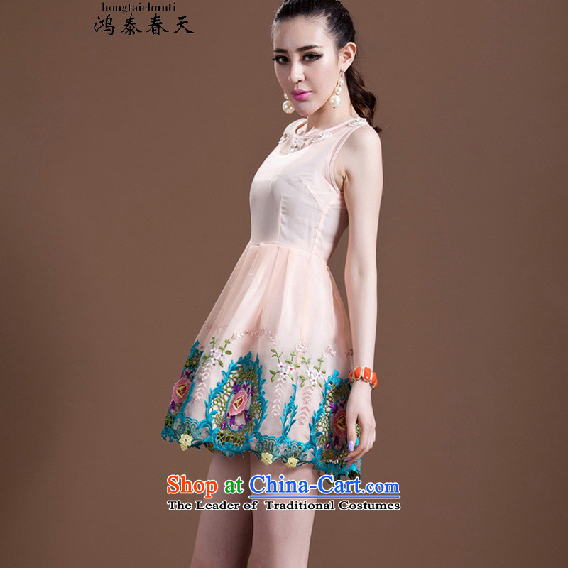 Hong Tai spring  new delta women WESTERN PRINCESS bon bon skirt embroidered embroidery OSCE root yarn dresses generation 2636029115 white S, Hong Tai spring (hongtaichuntian) , , , shopping on the Internet