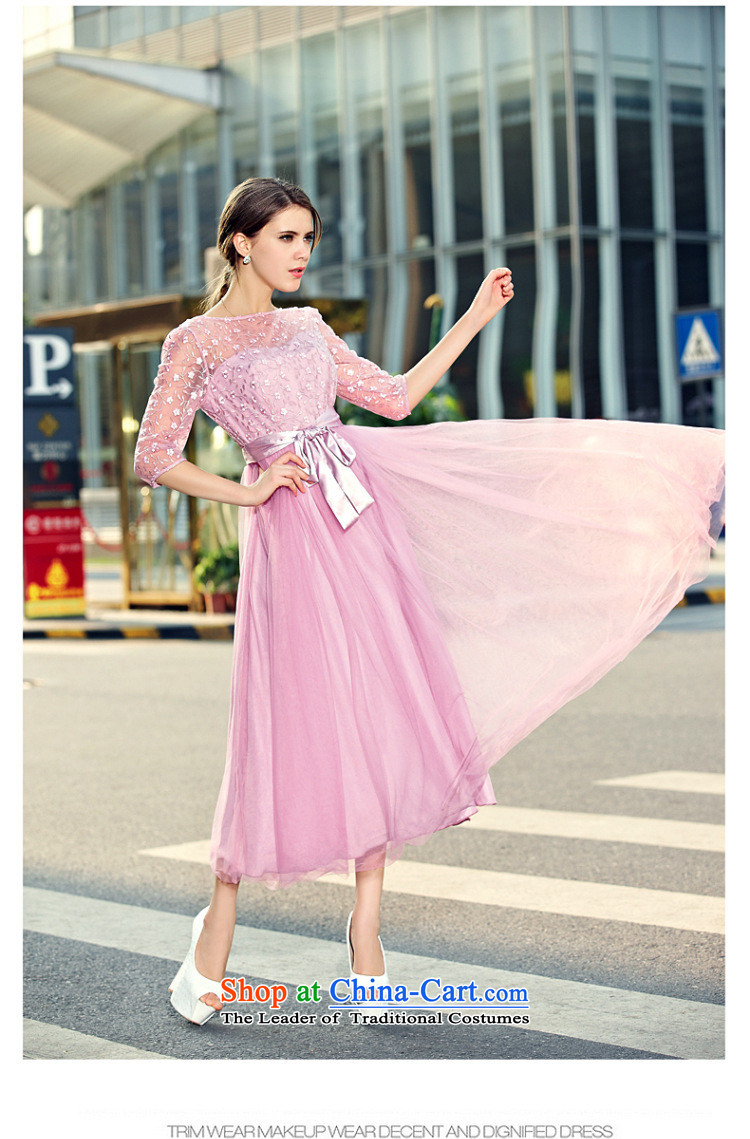 Rain family   should be summer petals new women in cuff chiffon Netting Embroidery in long skirt large dresses generation 263651280 pink L picture, prices, brand platters! The elections are supplied in the national character of distribution, so action, buy now enjoy more preferential! As soon as possible.