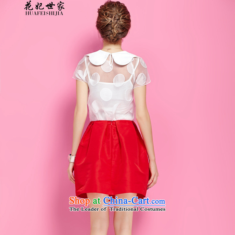 Take concubines and summer the saga of stylish shirt loose chiffon forming the Netherlands female package generation 263655585 white flowers, Saga Furs of HUA FEI FEI SHI JIA) , , , shopping on the Internet