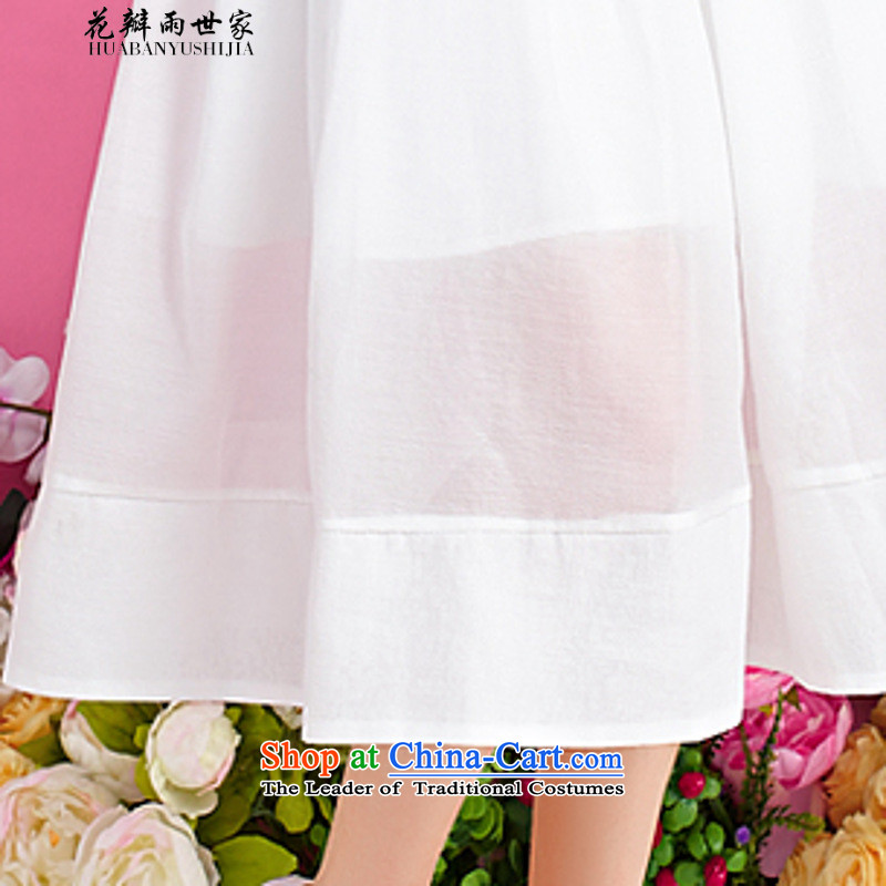 Rain family   should be with the petals of stamp round-neck collar T-shirt, long, two kits dresses generation 263653670 suit , L, rain family has been pressed petals shopping on the Internet