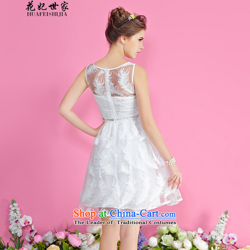 Take concubines and family retro embroidery back dresses of the Korean yarn bon bon skirts short skirts generation 263653150 White Flower Princess M FAMILY OF HUA FEI SHI JIA) , , , shopping on the Internet