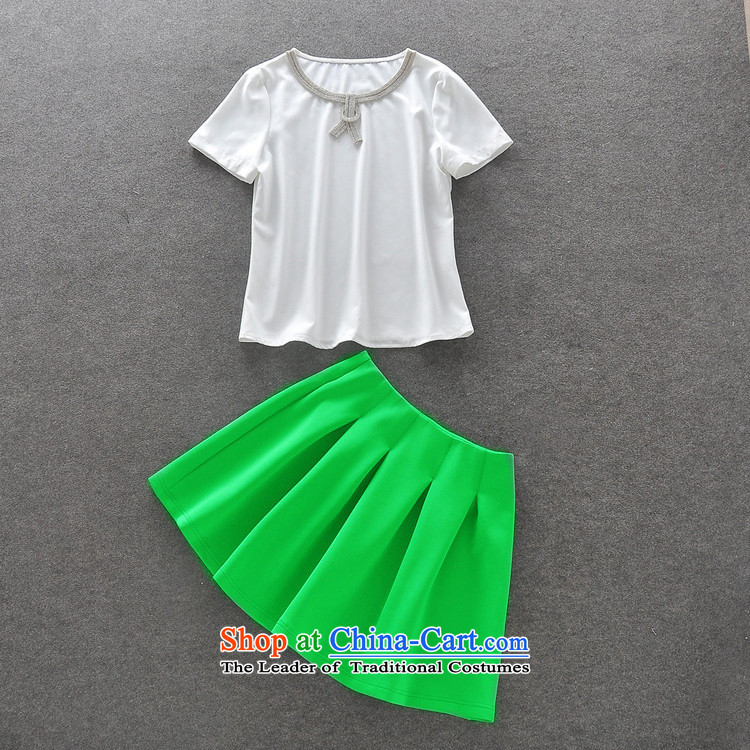 The introduction of the Paridelles petals rain Recreation Fashion diamond short-sleeved T-shirt silver light green Top Loin body skirt kit 327B950738 complaints White M picture, prices, brand platters! The elections are supplied in the national character of distribution, so action, buy now enjoy more preferential! As soon as possible.