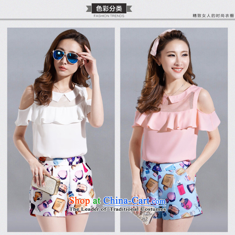 Hong Tai spring  δ two kits for larger blouses bare shoulders chiffon short-sleeved stamp stylish package and White XL pictures, 327B980339 price, brand platters! The elections are supplied in the national character of distribution, so action, buy now enjoy more preferential! As soon as possible.