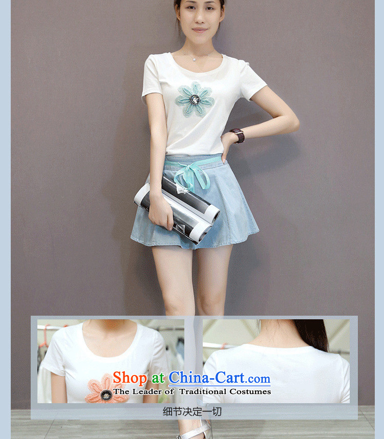 Take concubines and family women's two kits summer Korean cowboy body skirt Sau San T-shirt Kit for L pictures, 325A99245 blue price, brand platters! The elections are supplied in the national character of distribution, so action, buy now enjoy more preferential! As soon as possible.
