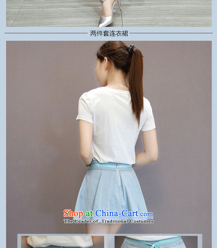 Take concubines and family women's two kits summer Korean cowboy body skirt Sau San T-shirt Kit for L pictures, 325A99245 blue price, brand platters! The elections are supplied in the national character of distribution, so action, buy now enjoy more preferential! As soon as possible.