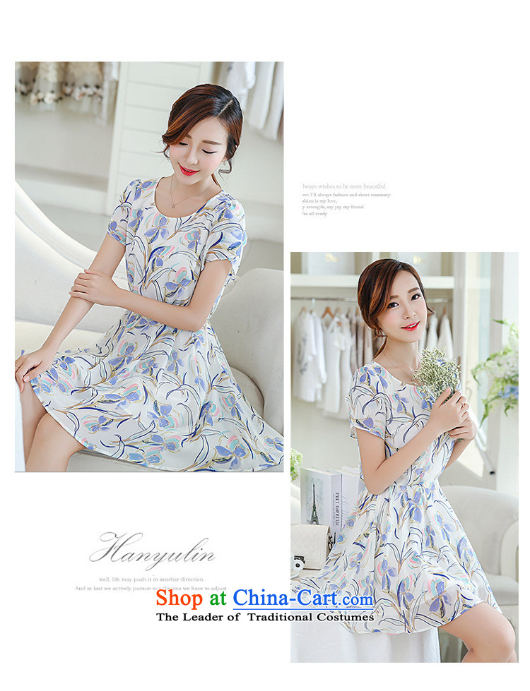 Korea Pu esher  fragmented new summer, Sau San short-sleeved floral chiffon dresses Nu Tou 40881335 white S picture, prices, brand platters! The elections are supplied in the national character of distribution, so action, buy now enjoy more preferential! As soon as possible.