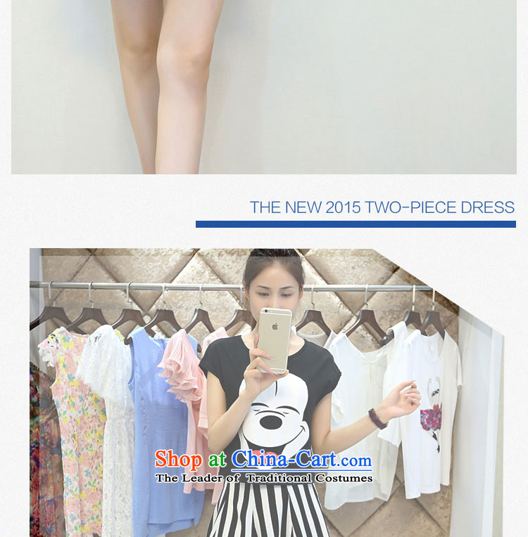 Korea Pu esher  fragmented summer Mickey stamp streaks short skirt two complaints 325A99130 Kit Black XL Photo, prices, brand platters! The elections are supplied in the national character of distribution, so action, buy now enjoy more preferential! As soon as possible.