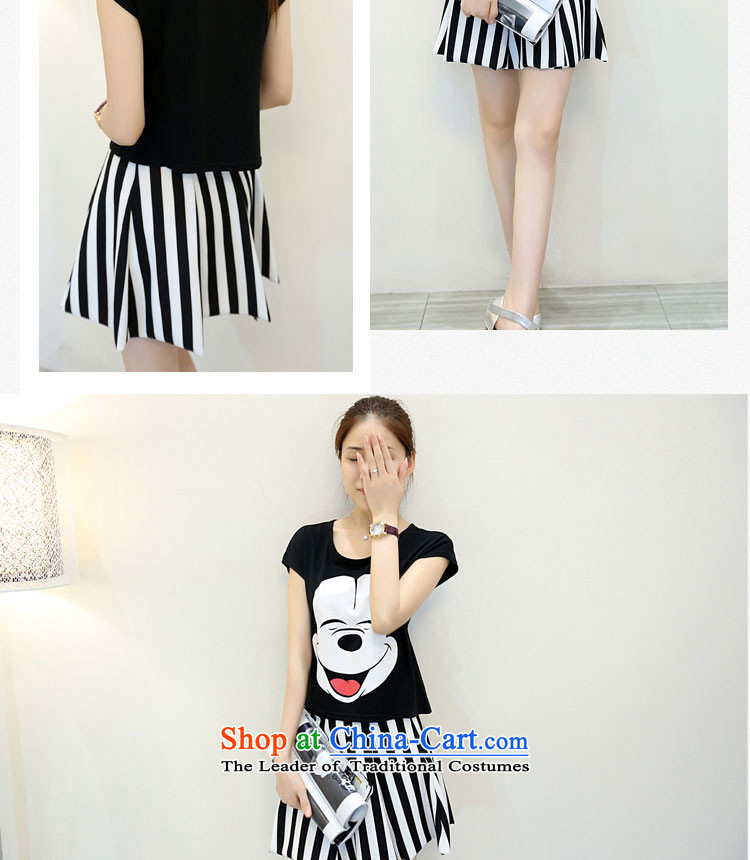 Korea Pu esher  fragmented summer Mickey stamp streaks short skirt two complaints 325A99130 Kit Black XL Photo, prices, brand platters! The elections are supplied in the national character of distribution, so action, buy now enjoy more preferential! As soon as possible.