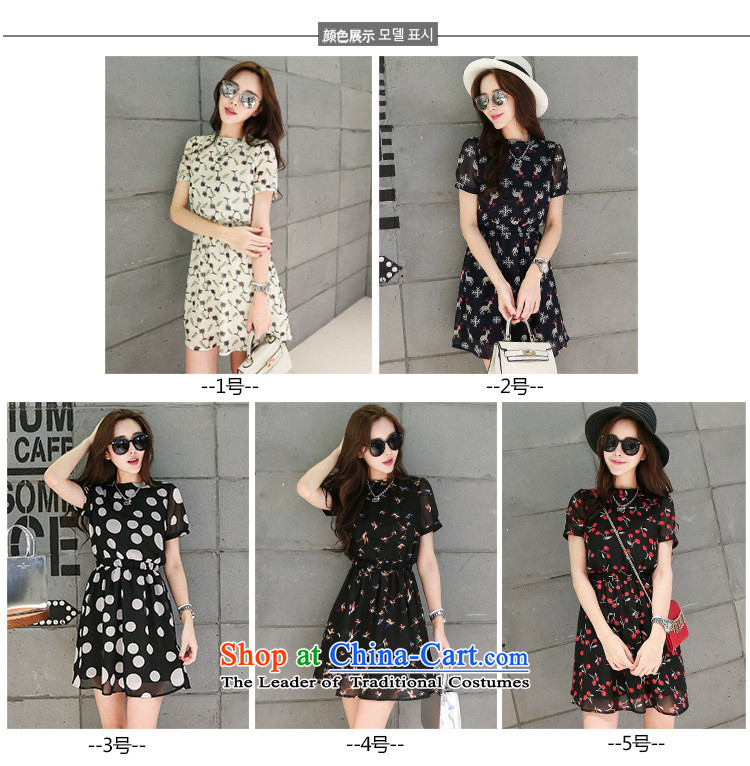 Korea Pu esher  fragmented retro saika collar chiffon dresses small saika large short-sleeved stamp skirt the suit XL pictures, 425510436 price, brand platters! The elections are supplied in the national character of distribution, so action, buy now enjoy more preferential! As soon as possible.