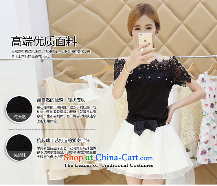 Take concubines and a field for family and sexy bare shoulders Korean wild T-shirt gauze bon bon short skirt kit and 425310740 Black XL Photo, prices, brand platters! The elections are supplied in the national character of distribution, so action, buy now enjoy more preferential! As soon as possible.