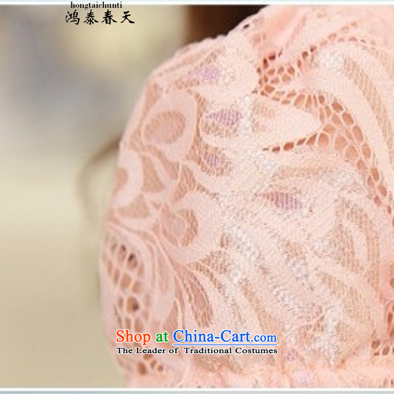 Hong Tai spring  δ summer new Korean version of Sau San lady dresses in long chiffon lace 339332930 Complaints Hong Tai spring, L, Pink (hongtaichuntian) , , , shopping on the Internet