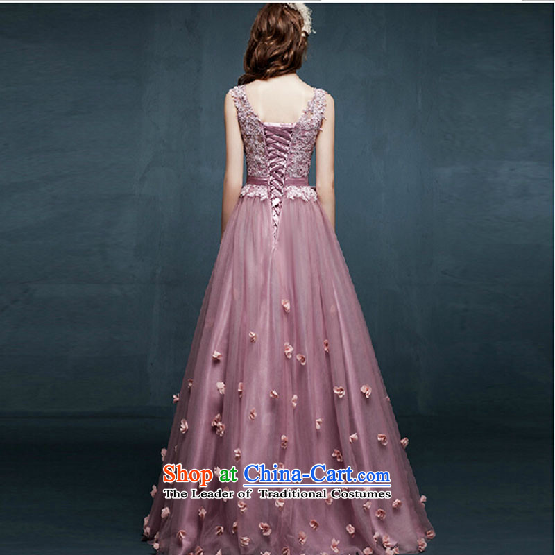 The new 2015 spring/summer long gown shoulders marriages bows to diamond jewelry bridesmaid evening dress the yarn color M love Su-lan , , , shopping on the Internet