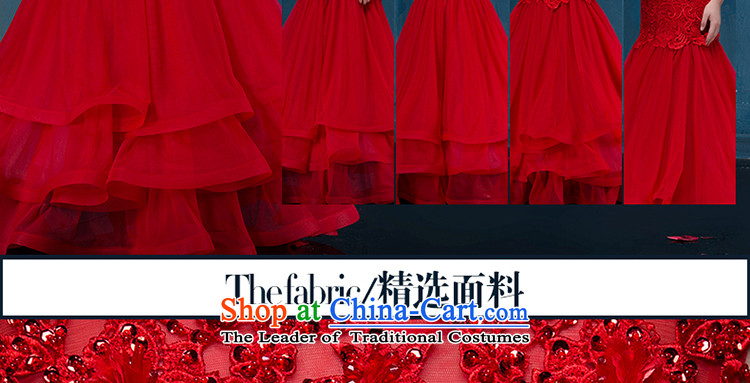 The bride her shoulders crowsfoot skirts red marriage video large stylish Ms. thin Europe at the reception evening dresses RED M picture, prices, brand platters! The elections are supplied in the national character of distribution, so action, buy now enjoy more preferential! As soon as possible.