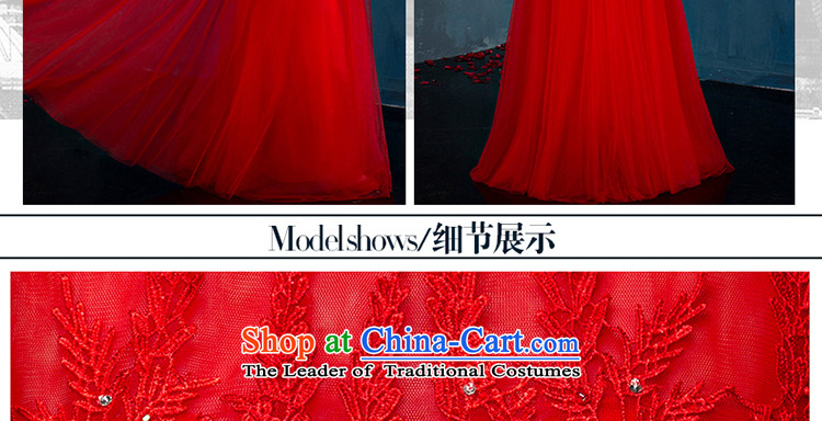 The bride her Korean gauze shoulders red wedding dress larger video thin large elegant align to long skirt Korean dresses evening dresses banquet red L picture, prices, brand platters! The elections are supplied in the national character of distribution, so action, buy now enjoy more preferential! As soon as possible.