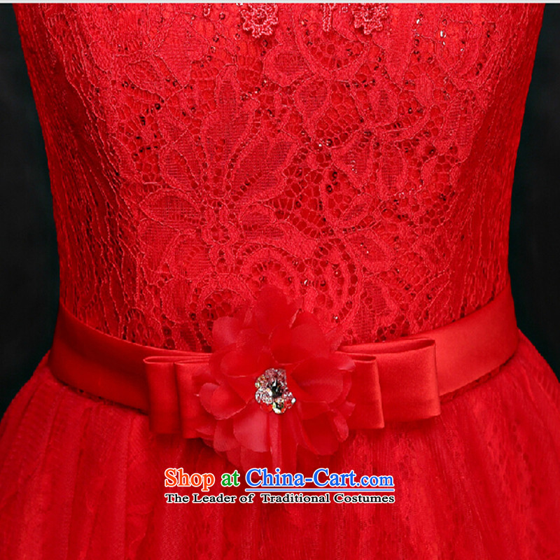 2015 Spring wedding dresses Bridal Services red word bows shoulder bridesmaid services summer gown female skirt red small made no refund is not replaced, Su-lan , , , shopping on the Internet