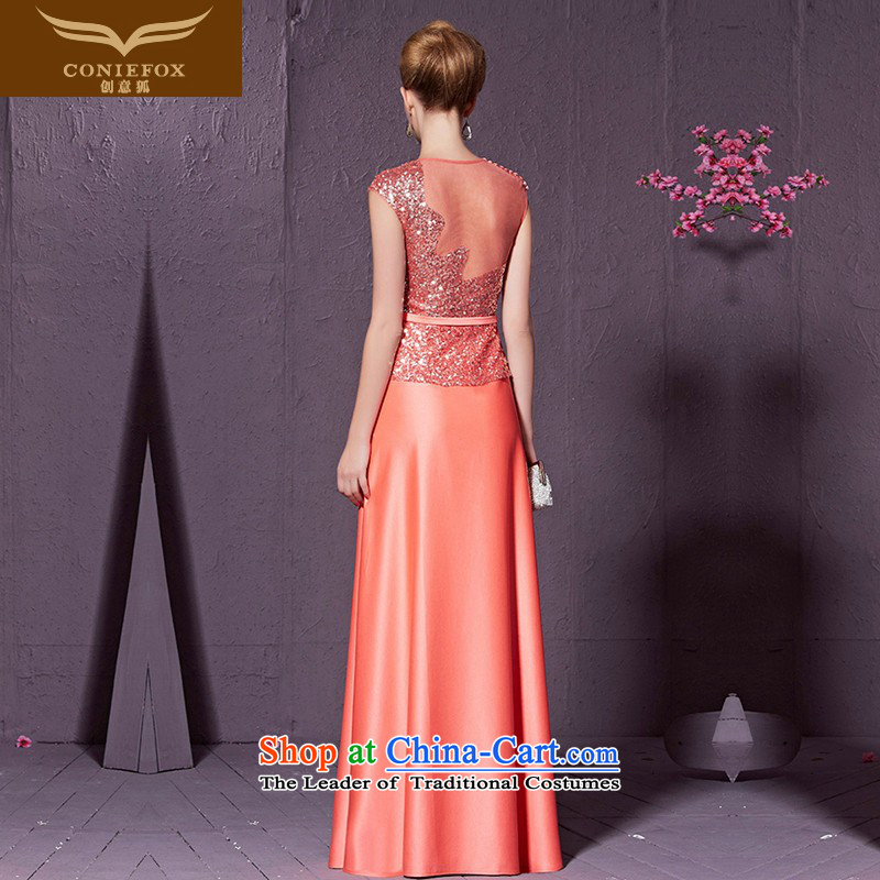 The kitsune style on-chip creative banquet hosted the annual dinner dress suit will elegant long bride wedding dress evening drink service 30902 red-orange , L, creative Fox (coniefox) , , , shopping on the Internet