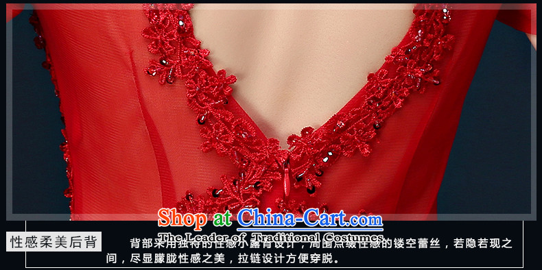 Toasting champagne bride services 2015 Spring/Summer new package shoulder long red large graphics thin marriage banquet dinner dress skirt deep red S picture, prices, brand platters! The elections are supplied in the national character of distribution, so action, buy now enjoy more preferential! As soon as possible.