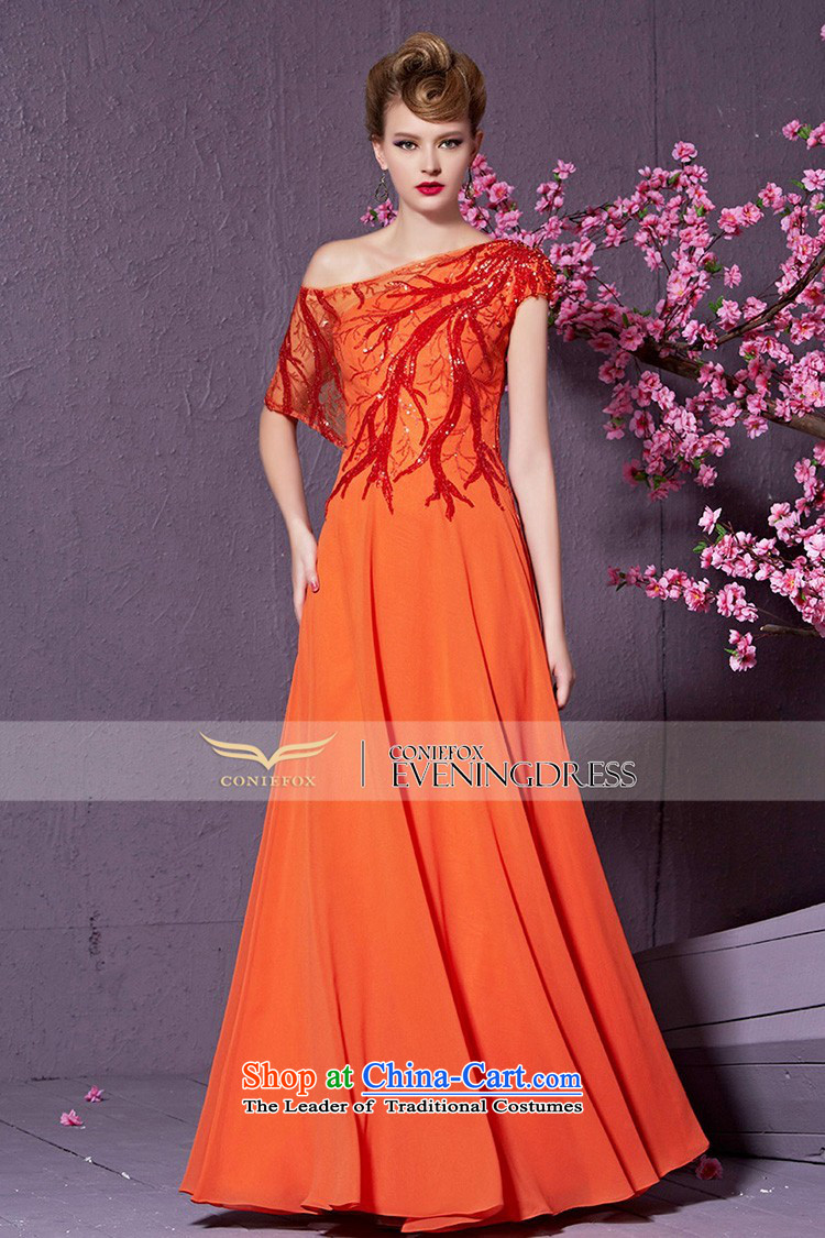 Creative New 2015 FOX banquet evening dresses Female dress long bridesmaid dresses and stylish Sau San Beveled Shoulder evening drink service 30910 orange M picture, prices, brand platters! The elections are supplied in the national character of distribution, so action, buy now enjoy more preferential! As soon as possible.